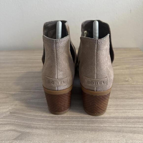 Sorel Cate Cut-Out NL3384-240 Women US 9 Waterproof Suede Leather Ankle Bootie - Picture 6 of 10